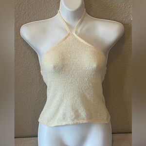 BOGO NWT White Fox Boutique Cream Halter Neck Top